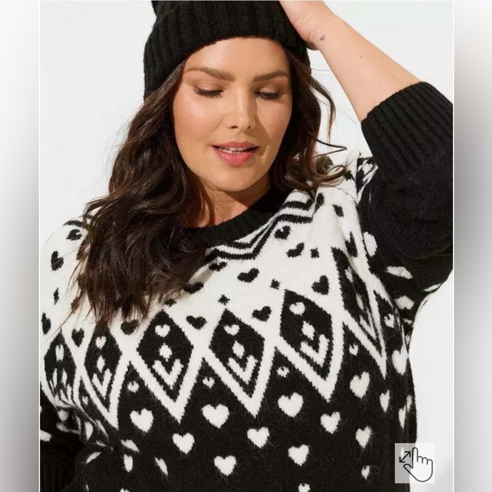 Vegan Cashmere Fairisle Pullover Sweater